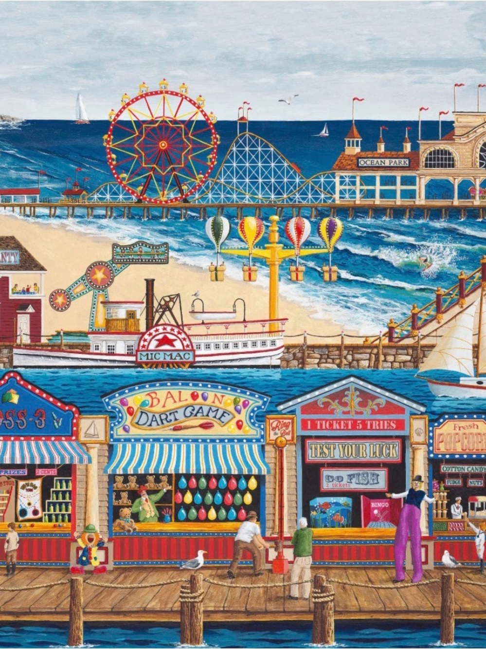 Nautilus Wooden Puzzles 1000 Pieces Ocean Park Boardwalk